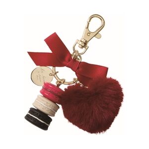 Ladurée Paris Bag Charm / Key Ring - Limited Edition Heart and Macaron Keychain